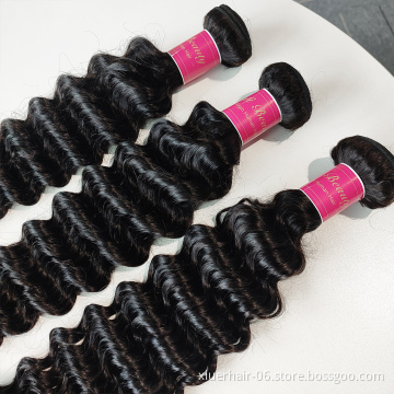 Deep Wave Bundles 9A Grade Cuticle Aligned Raw Virgin Indian Human Hair Bundles